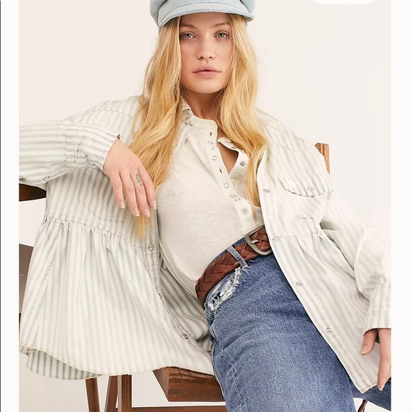 We The Free Dylan Railroad Stripe Top - Picture 3 of 9